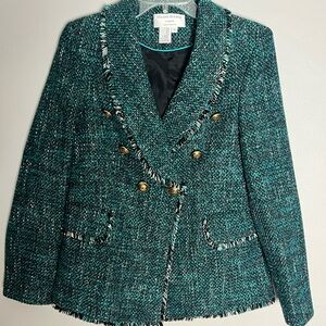 Helene Berman London Green Tweed Jacket Size S